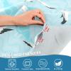 Kcldeci Valance Curtain, Seagulls on Blue Sky, 132 x 45 cm view 4