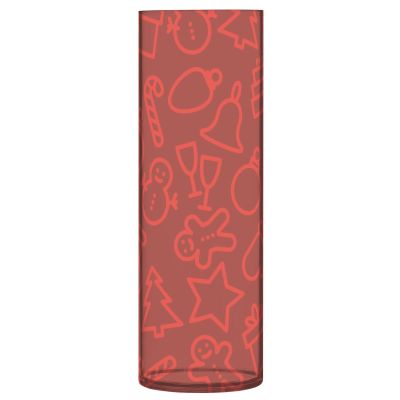 Plastic Vases with Christmas Pattern, 30 cm, Candle Vase