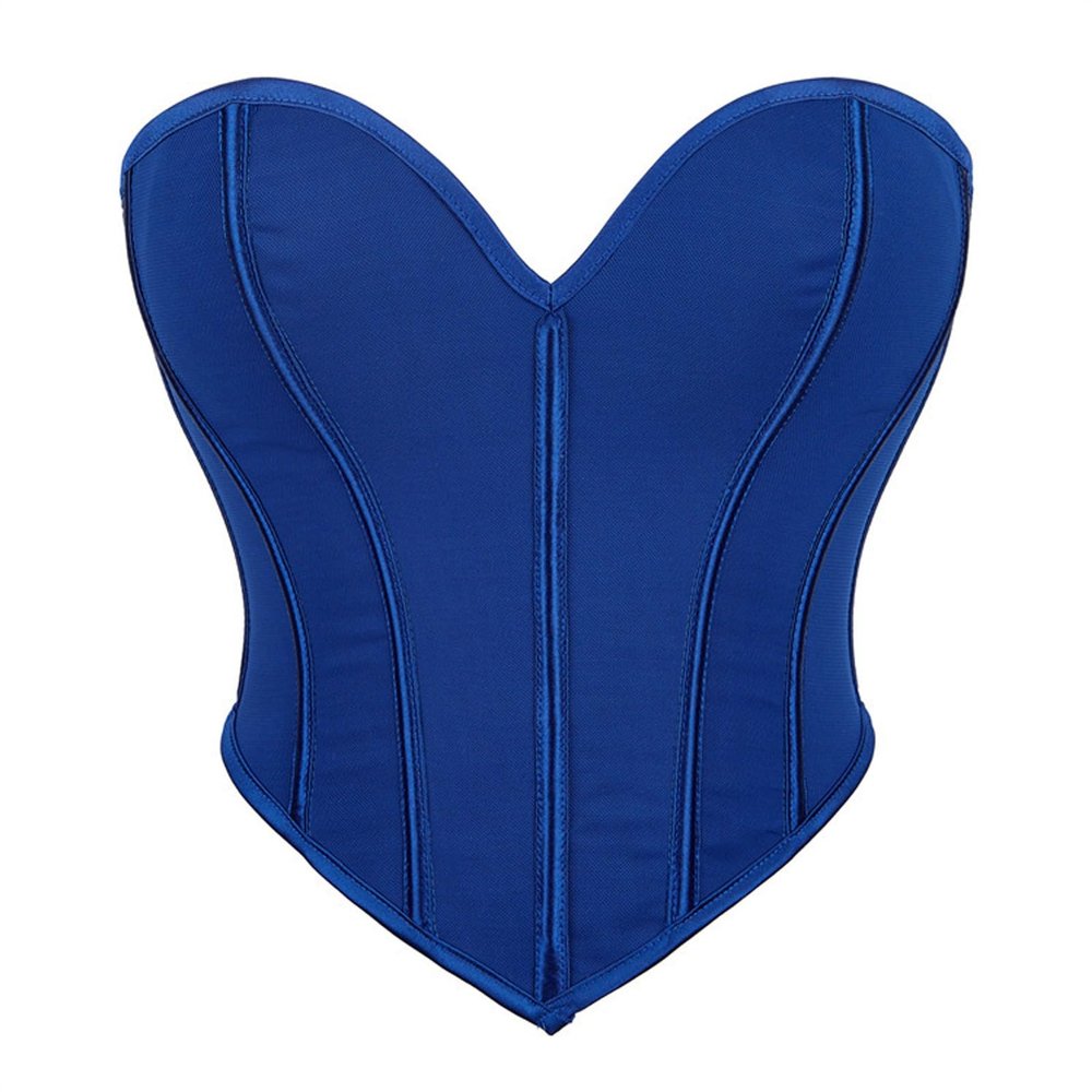 Generic Women's Corset Costume, Black Angel/Princess/Rapunzel Gothic Halloween Costume, Blue, L