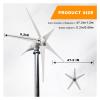 GMUME Wind Turbine Generator, 200 W, 12/24/48 V, Automatic Frequency Conversion, Waterproof Household Wind Generator, High Conversion Rate, 24 V view 4
