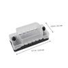 BELLIFFY 6-Way Automotive Fuse Holder Fuse Block for Circuits, Suitable for Subways and Buses view 2