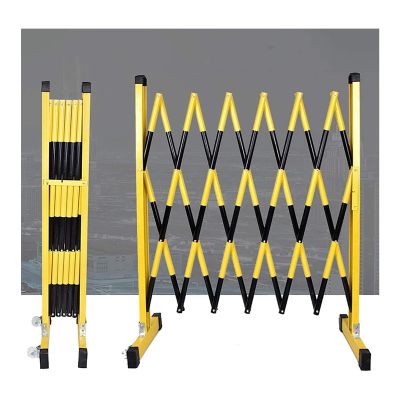 Industrial Retractable Traffic Barrier with Wheels, 500 cm / 16.4 ft
