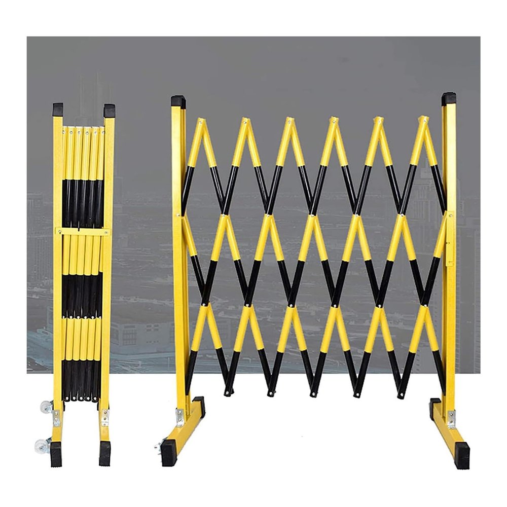 Industrial Retractable Traffic Barrier with Wheels, 500 cm / 16.4 ft