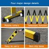 Industrial Retractable Traffic Barrier with Wheels, 500 cm / 16.4 ft view 3
