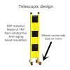 Industrial Retractable Traffic Barrier with Wheels, 500 cm / 16.4 ft view 4