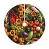 Fresh Vegetables and Fruits Print Christmas Tree Skirt view 1