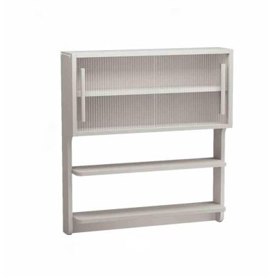 Kitchen/Bathroom Storage Cabinet, Wall Cabinet with Transparent Door, Wall Shelf, Wall-Mounted Cabinet, Built-In Cabinet, Suitable for Bathroom, Kitchen, Bedroom, Living Room (A, 120*