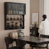 Kitchen/Bathroom Storage Cabinet, Wall Cabinet with Transparent Door, Wall Shelf, Wall-Mounted Cabinet, Built-In Cabinet, Suitable for Bathroom, Kitchen, Bedroom, Living Room (A, 120* view 3