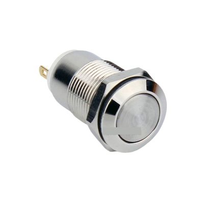 BADIKA 12 mm Metal Push Button Switch, 1NO, IP65, 2 A, 250 V AC