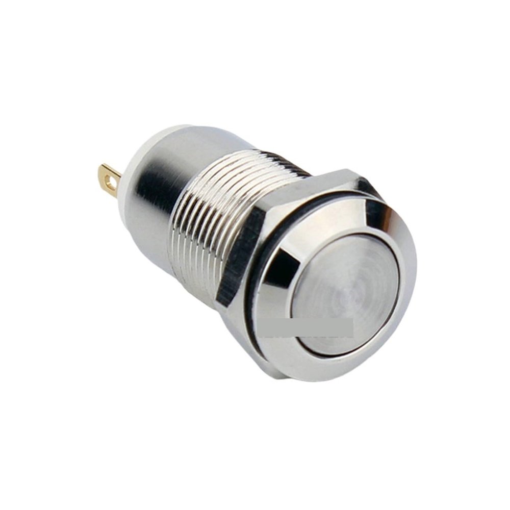 BADIKA 12 mm Metal Push Button Switch, 1NO, IP65, 2 A, 250 V AC