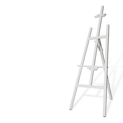 Wooden Easel with Frame, Foldable, Portable, 150 cm, White