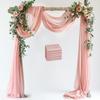 Xiomot Chiffon Draping Fabric for Wedding Arches, 6 Panels, 72.9 cm x 6 m, Rouge view 1