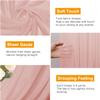 Xiomot Chiffon Draping Fabric for Wedding Arches, 6 Panels, 72.9 cm x 6 m, Rouge view 3