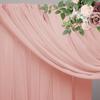 Xiomot Chiffon Draping Fabric for Wedding Arches, 6 Panels, 72.9 cm x 6 m, Rouge view 4