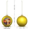 Sunset Sailboat Christmas Gold Acrylic Ball Ornaments, 4-Piece Set view 2