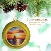 Sunset Sailboat Christmas Gold Acrylic Ball Ornaments, 4-Piece Set view 3