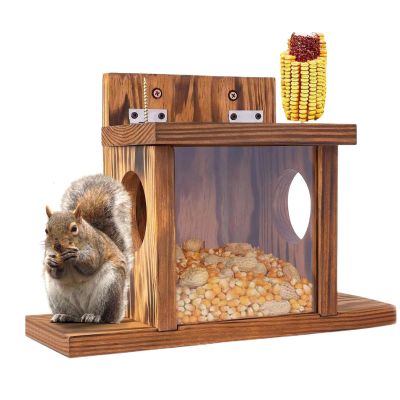 Wooden Squirrel Feeder Station