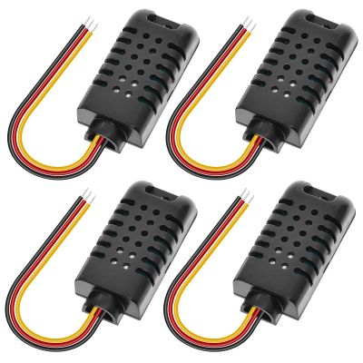 4-Pack DHT21/AM2301A Capacitive Digital Temperature and Humidity Sensors, Black