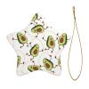 Funny Cartoon Avocado Ceramic Star Christmas Ornament view 2