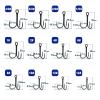 Aqxypas High-Carbon Steel Barbed Treble Fishing Hooks, Size 8, 5.2 mm Gap, 50-Pack view 3