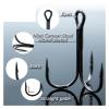 Aqxypas High-Carbon Steel Barbed Treble Fishing Hooks, Size 8, 5.2 mm Gap, 50-Pack view 4