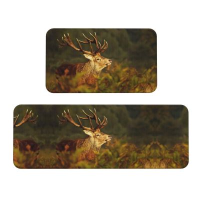 EdWal Deer-Pattern Kitchen Mat Set