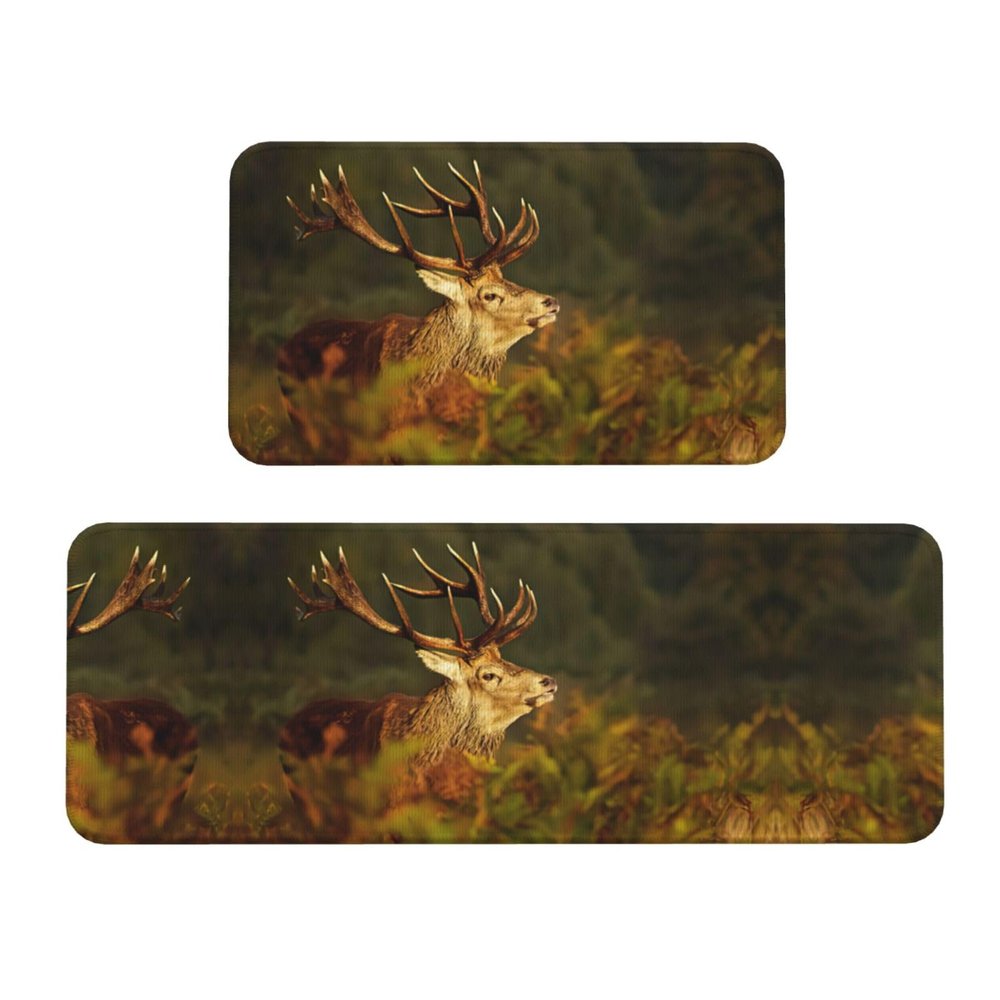 EdWal Deer-Pattern Kitchen Mat Set