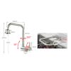 Foldable Kitchen Faucet for In-Front-of-Window Installation, 360° Swivel, Single-Handle, Brushed Stainless Steel view 4