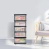 5-Drawer Storage Cart with Wheels, Black, 40 x 33 x 98 cm view 2