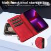 FERLAN Leather Case for Samsung Galaxy A36, Zipper Wallet Folio Case, Red view 2