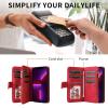 FERLAN Leather Case for Samsung Galaxy A36, Zipper Wallet Folio Case, Red view 3