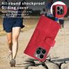 FERLAN Leather Case for Samsung Galaxy A36, Zipper Wallet Folio Case, Red view 4