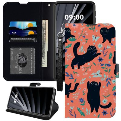 BWEGRHE Wallet Case for Samsung Galaxy S25, PU Leather and TPU, Magnetic Closure, Stand, Card Slots, Wrist Strap, Black