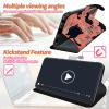 BWEGRHE Wallet Case for Samsung Galaxy S25, PU Leather and TPU, Magnetic Closure, Stand, Card Slots, Wrist Strap, Black view 3