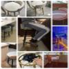 Farmhouse Velvet Bar Stools, Swivel, Set of 3, with Backrests, 75 cm Seat Height, Black Metal Legs, Green Velvet Seat view 4