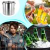 Mlllokfki Lightweight Stainless Steel Ice Bucket view 3