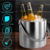Mlllokfki Lightweight Stainless Steel Ice Bucket view 4