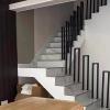 JOUFNING U-Shaped Wrought-Iron Stair Handrail, Outdoor Non-Slip Support Rail, 35–100 cm, Complete Installation Kit (Black U, 40 cm) view 4