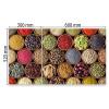 SMTDeco Stovetop Cover 30 x 52 + 60 x 52 cm, 2-Piece, ESG Glass, Scratch-Resistant, for Induction/Ceramic Cooktops, Bowl of Spices Brown view 2