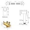 GZKDKZB Handheld Bidet Sprayer Set with Angle Valve, Stainless Steel, Square Titanium Gold view 4