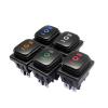KCD4 IP67 Waterproof DPDT Rocker Switch, ON-OFF-ON, 6-Pin, LED view 3