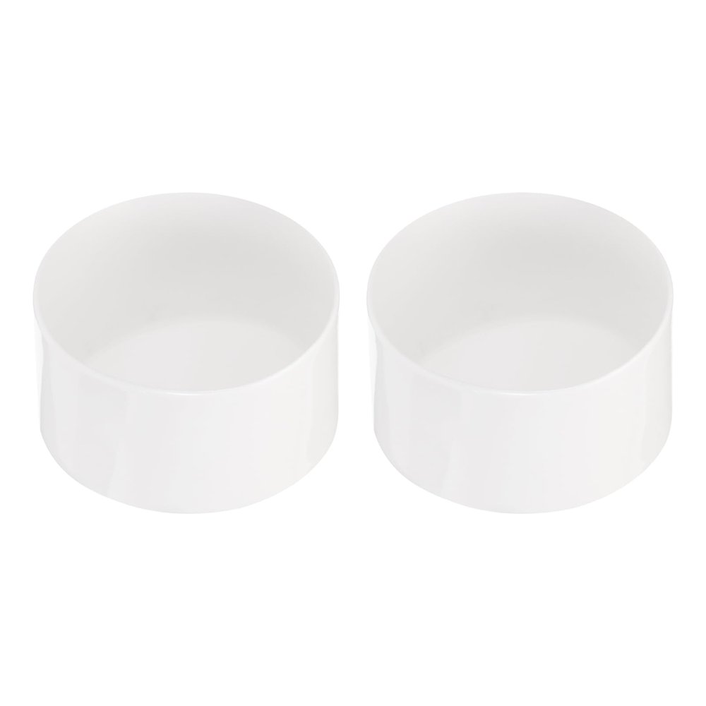 Rebower 2-Pack PVC End Caps, 65 mm ID, White