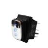 KCD4 DPDT Rocker Switch, ON-OFF-ON, IP67, 6-Pin, Stainless Steel, Blue Without LED view 1