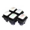 KCD4 DPDT Rocker Switch, ON-OFF-ON, IP67, 6-Pin, Stainless Steel, Blue Without LED view 4
