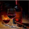 Paint by Numbers Wine and Cigar, 70 x 100 cm DIY Canvas Kit view 1