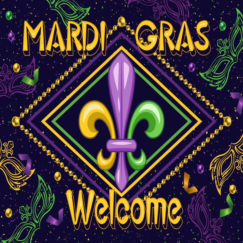 CORFOTO 3.5 x 2.5 m Mardi Gras Fleur-de-Lis Maskade Photography Backdrop