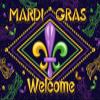 CORFOTO 3.5 x 2.5 m Mardi Gras Fleur-de-Lis Maskade Photography Backdrop view 1
