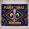 CORFOTO 3.5 x 2.5 m Mardi Gras Fleur-de-Lis Maskade Photography Backdrop view 3