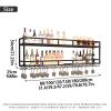 Wall-Mounted Metal Wine Rack with Stemware Storage view 2