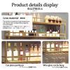 Wall-Mounted Metal Wine Rack with Stemware Storage view 3